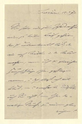 Eigenhändiger Brief mit Unterschrift