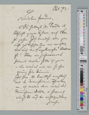 Brief an Julius Stockhausen