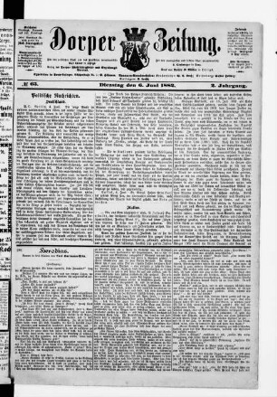 Dorper Zeitung. 1882-1887