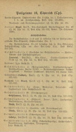 Polizeiamt 16, Cöpenick