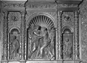 Hochaltar, Hauptgeschoss, rechte Seite: Heimsuchung