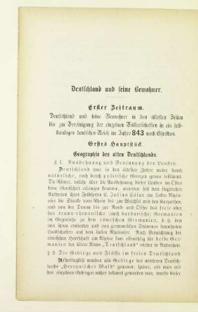 Deutschland und seine Bewohner