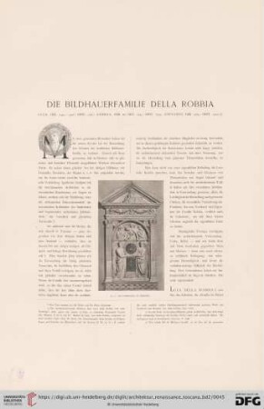 Die Bildhauerfamilie Della Robbia