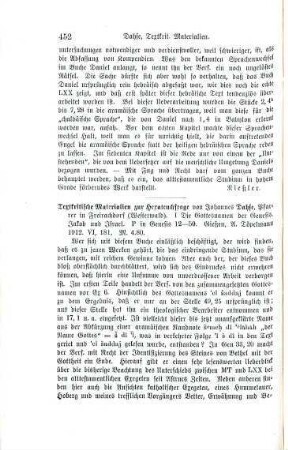 452-454 [Rezension] Dahse, Johannes, Die Gottesnamen der Genesis Jakob und Israel P in Genesis 12 - 50