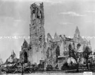 Die zerstörte Kathedrale von Péronne/Somme