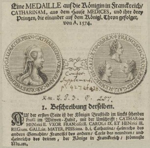 Bildnis der Catharina, Königin von Frankreich