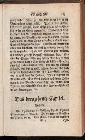 Das dreyzehente Capitel.