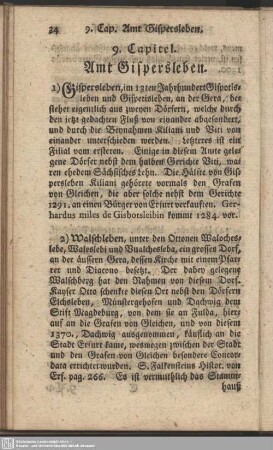 9. Capitel. Amt Gispersleben
