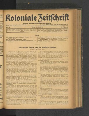 Nr. 18. Berlin, 2. Mai 1913. 14. Jahrgang.