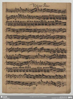 Symphonies - Mus.2-N-20,20 : strings, bc - B|b
