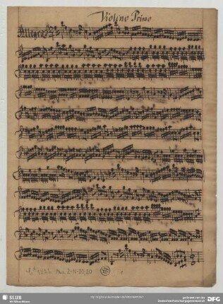 Symphonies - Mus.2-N-20,20 : strings, bc - B|b