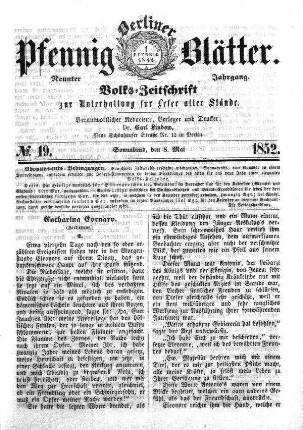 No. 19, Sonnabend, den 8. Mai
