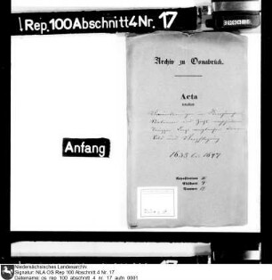 Unterhalt, Verpflegung und Einquartierung von Truppen im Westfälischen Kreis Enthält u.a.: Veränderungen im Kriegswesen; Verzeichnisse über Stationen und Anzahl verschiedener Truppen; Kriegskorrespondenz; Rechnungen; Matrikel des Niederländisch-westfälischen Kreises; Verzeichnisse von Kontributionszahlungen