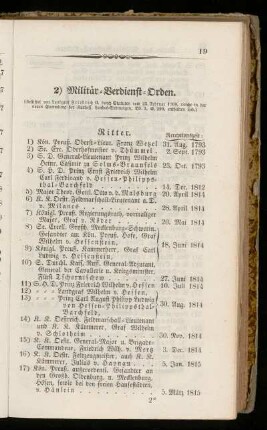 2) Militaer=Verdienst=Orden.