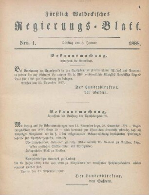 3. Januar-18. December = Nro. 1-29