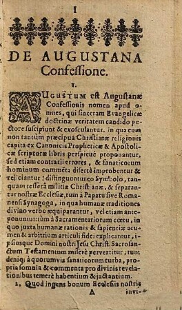 Exegesis Augustanae Confessionis : Cuius Articuli XXI. Breviter Et Succincte Explicantur, et subiecta antithesei tōn heterodoxōn, Papistarum, Calvinistarum, et Photinianorum, illustrantur