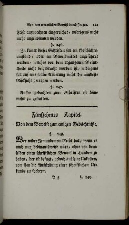 Fuenfzehntes Kapitel. Von dem Beweise zum ewigen Gedaechtniße - Drei und zwanzigstes Kapitel. Von Inrotulierung der Acten