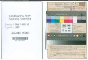 Entnazifizierung Walter Lamottke , geb. 03.03.1894 (Angestellter)