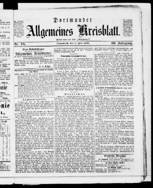 Dortmunder allgemeines Kreisblatt. 1857-1859
