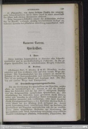 Sechstes Capitel. Quecksilber
