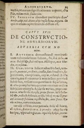 Caput XVII. De Constructione Adverbiorum.