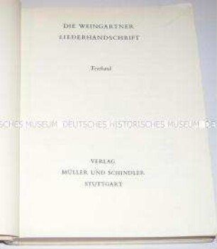 Textband der Weingartner Liederhandschaft