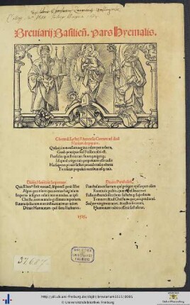 Breviarium Basiliense, Pars Hyemalis