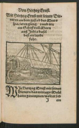 Wie Hertzog Ernst mit seinen Dieneren an dem gestad des Meers spacieren gieng ...