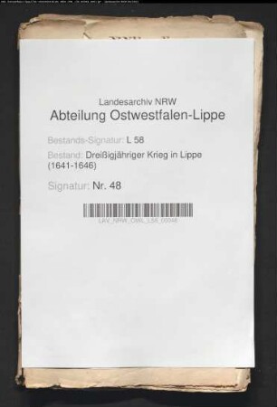 Zahlungen an die kaiserliche Garnision zu Höxter und dortige Fortifikationsangelegenheiten