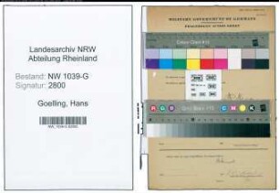 Entnazifizierung Hans Goelling , geb. 25.03.1904 (Kriminalbeamter)