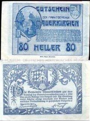 Mauerkirchen, Oberösterreich 80 Heller