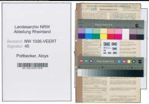 Entnazifizierung Aloys Pottbecker , geb. 13.05.1900 (Lehrer)