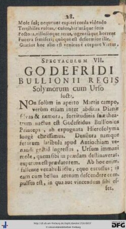 Spectaculum VII.