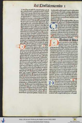 Argumentum in epistolam ad Thessalonicenses primam