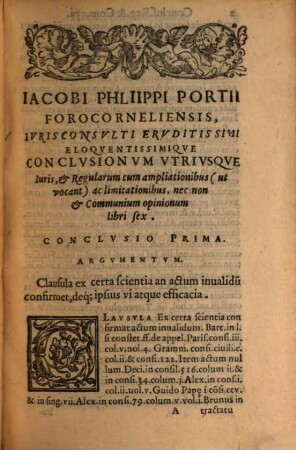 Conclusionum utriusque Iuris et Regularum Libri V