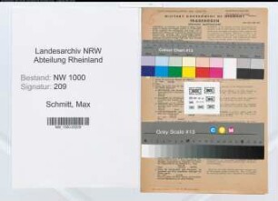 Entnazifizierung Max Schmitt, geb. 23.06.1888 (Justizbeamter)