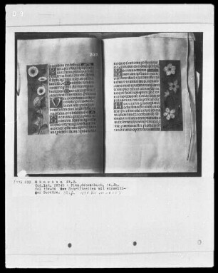 Flämisches Gebetbuch — Schriftseite mit einseitiger Bordüre, Folio 16recto