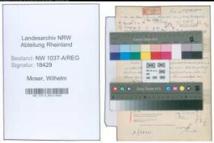 Entnazifizierung Wilhelm Moser , geb. 26.10.1893 ()