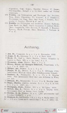 Anhang (Nr. 1 - 185)