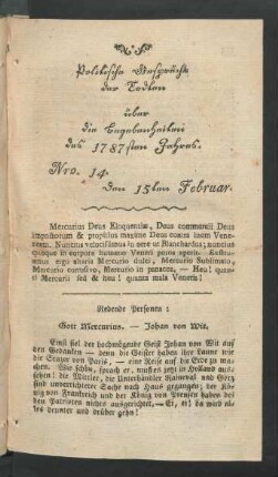 Nro 14. den 15ten Februar