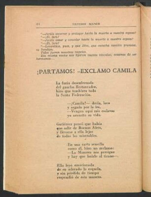 ¡Partamos! -exclamó Camila