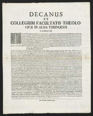 Decanus Et Collegium Facultatis Theologicae...