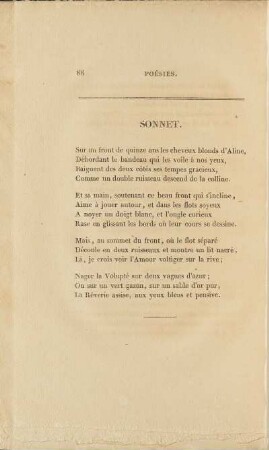 Sonnet. Sur un front de quinze dit