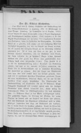 Der St. Nikolai=Kirchenbau.