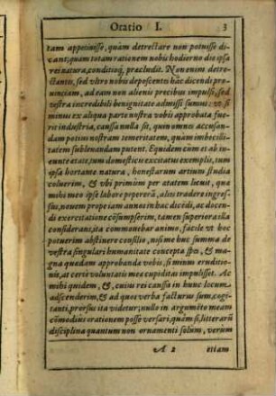 Trium huius seculi oratorum praestantissimorum Marci Antoinii Mureti,Caroli Sigonii, Petri Joan. Perpiniani orationum volumen ... : huic ed. postremae, quae caeteris elegantior, & emendatior est, rerum memorabilium accessit