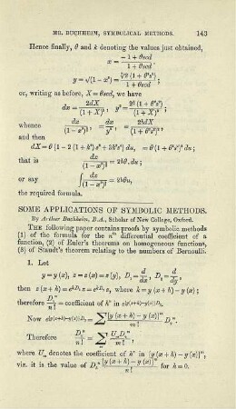 Some applications of symbolic methods.