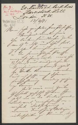 Brief an Friedrich Wilhelm Jähns : 13.06.1881