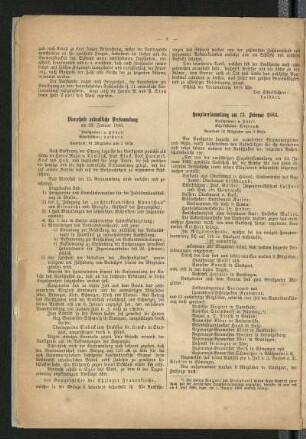 Vierzehnte ordentliche Versammlung am 23. Januar 1886