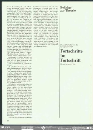 Fortschritte im Fortschritt : Beiträge zur Theorie