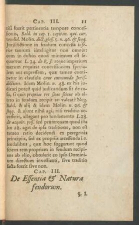 Cap. III. De Essentia & Natura feudorum
